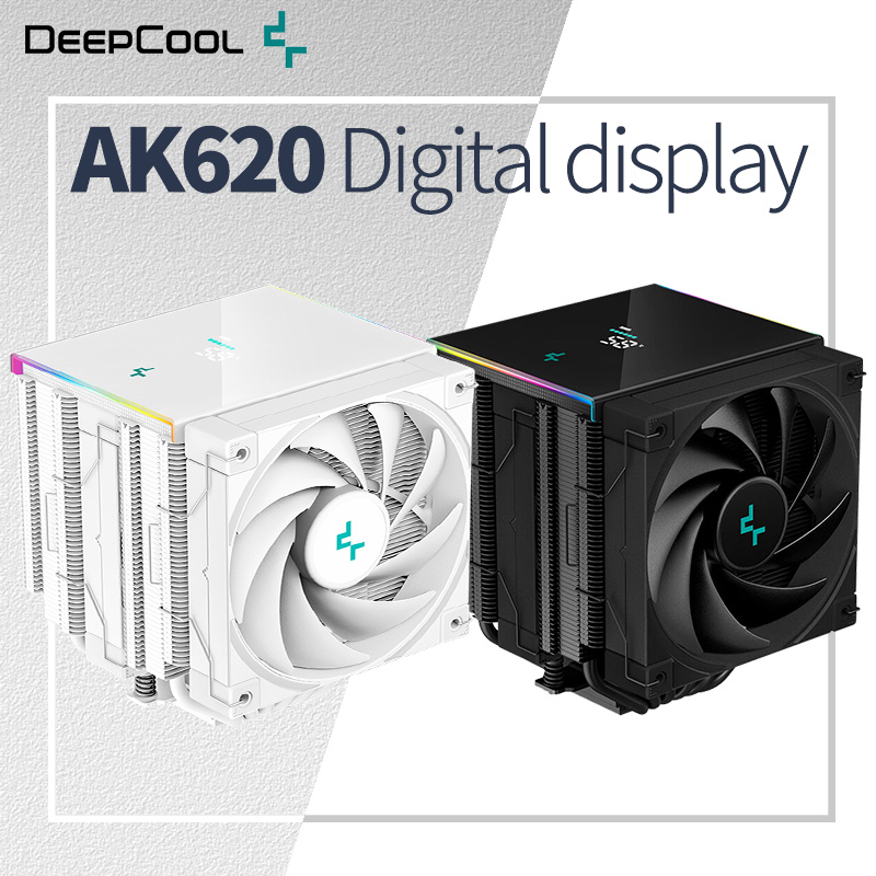 Cpu Air Cooler Dual Tower 6 Heatpipe - Цифровой воздушный кулер DeepCool AK620 для