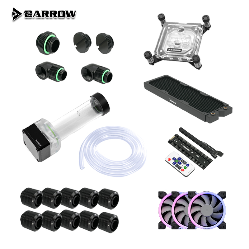 Cpu Water Cooler 240Mm Rgb - Комплект для водяного охлаждения Barrow: водоблок