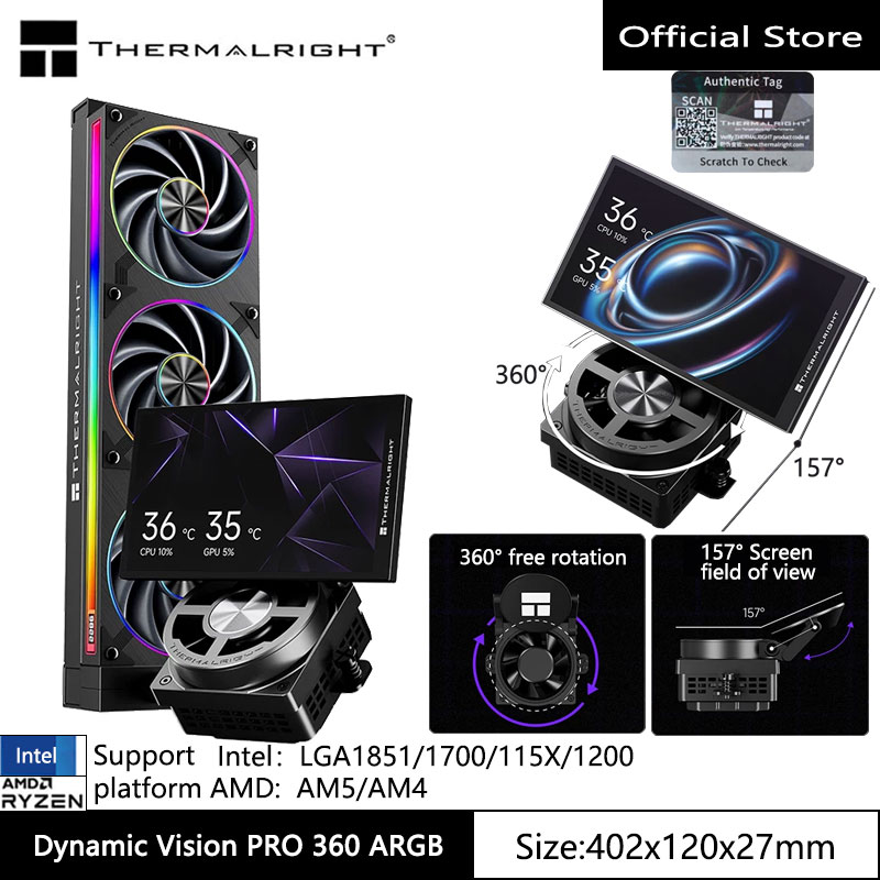 Liquid Cooling Radiator 360 - Thermalright Dynamic Vision PRO 360 ARGB