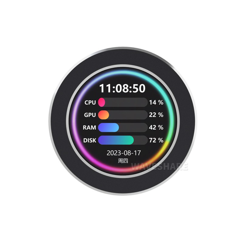 Aio Cooler Lcd Display Screen - Waveshare 2,1/2,8-дюймовый USB-монитор, аудиоЖК-экран, экран охлаждения
