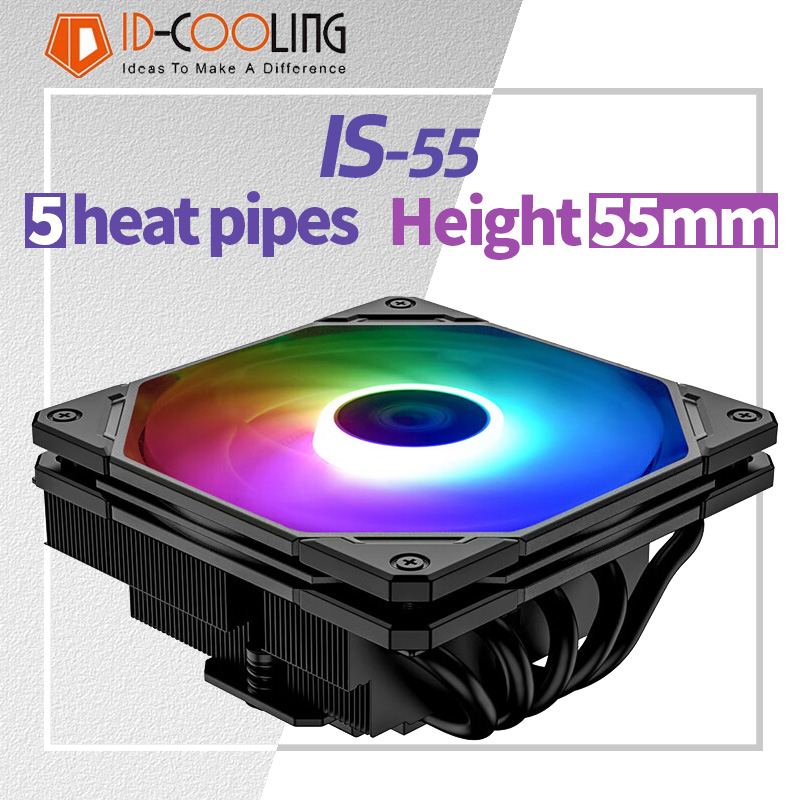 Cpu Cooler Low Profile Itx - ID-COOLING IS-55 5 тепловых трубок, кулер