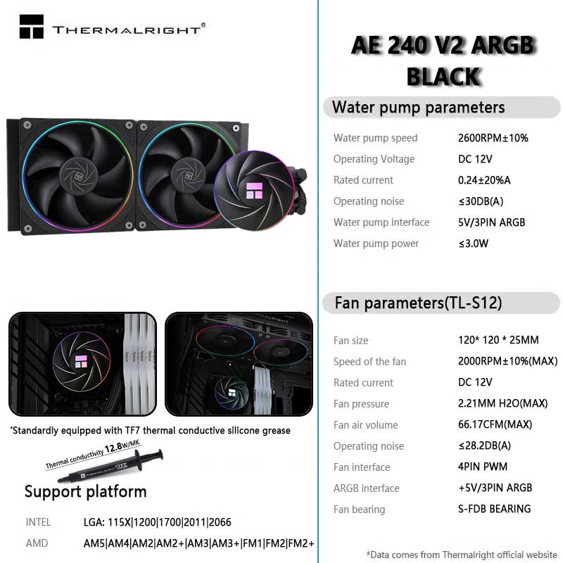 Thermalright AQUA ELITE 240 V2 – обзор и цена Cpu Water Cooler 240Mm Rgb
