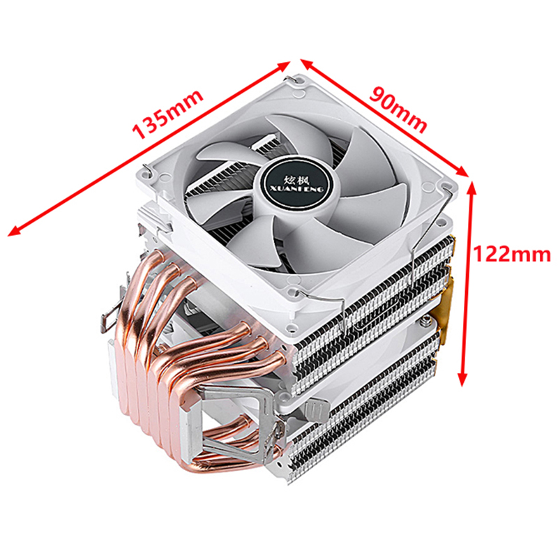 Кулер для процессора XUANFENG  – обзор и цена Cpu Air Cooler Dual Tower 6 Heatpipe