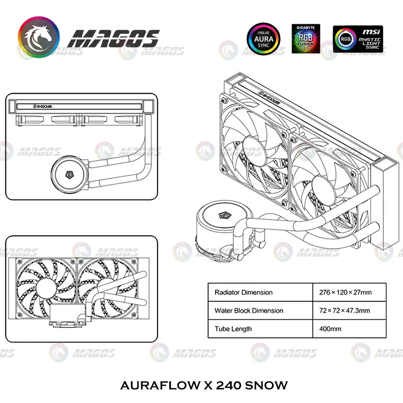 Водяной охладитель процессора  – обзор и цена Cpu Water Cooler 240Mm Rgb
