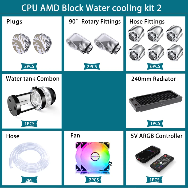 Комплект водяного охлаждения B – обзор и цена Cpu Water Cooler 240Mm Rgb