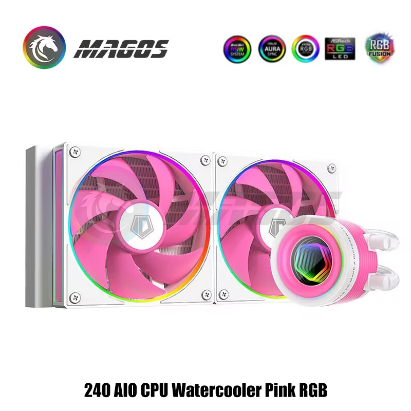 240 AIO CPU Watercooler Pink R – обзор и цена Cpu Water Cooler 240Mm Rgb