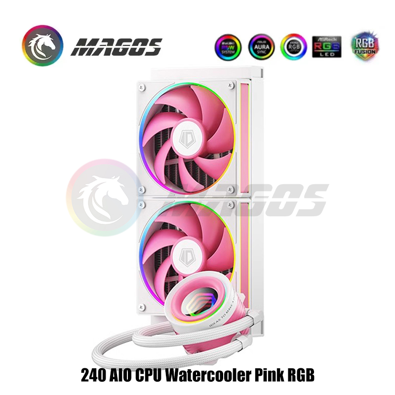 240 AIO CPU Watercooler Pink R – обзор и цена Cpu Water Cooler 240Mm Rgb